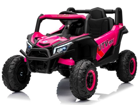 UTV2 Auto na Akumulator BUGGY R-sport RÓŻOWY 4x4 Koła EVA, SKÓRA, Pilot RC