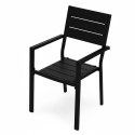 Zestaw 2 krzeseł ogrodowych na taras balkon stal HDPE - czarne MultiGarden