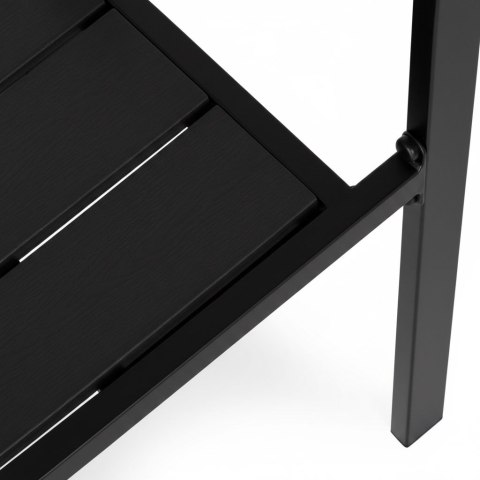 Zestaw 2 krzeseł ogrodowych na taras balkon stal HDPE - czarne MultiGarden