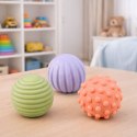 Zestaw Piłeczki Sensoryczne Dla Niemowląt Pastelowe 3 szt 6 cm