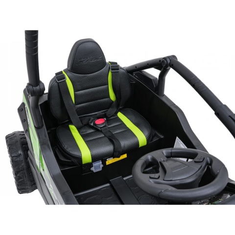 Kawasaki Teryx CZARNY Buggy Auto na akumulator 4x4 Koła EVA, Skóra, Pilot RC