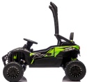 Kawasaki Teryx CZARNY Buggy Auto na akumulator 4x4 Koła EVA, Skóra, Pilot RC