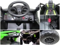 Kawasaki Teryx CZARNY Buggy Auto na akumulator 4x4 Koła EVA, Skóra, Pilot RC