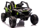 Kawasaki Teryx CZARNY Buggy Auto na akumulator 4x4 Koła EVA, Skóra, Pilot RC