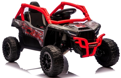 Kawasaki Teryx CZERWONY Buggy Auto na akumulator 4x4 Koła EVA, Skóra, Pilot RC