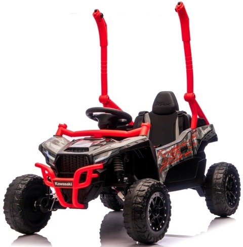 Kawasaki Teryx CZERWONY Buggy Auto na akumulator 4x4 Koła EVA, Skóra, Pilot RC