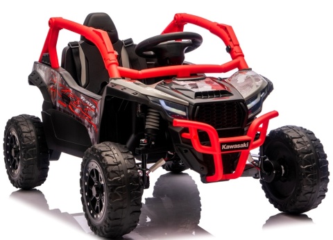 Kawasaki Teryx CZERWONY Buggy Auto na akumulator 4x4 Koła EVA, Skóra, Pilot RC