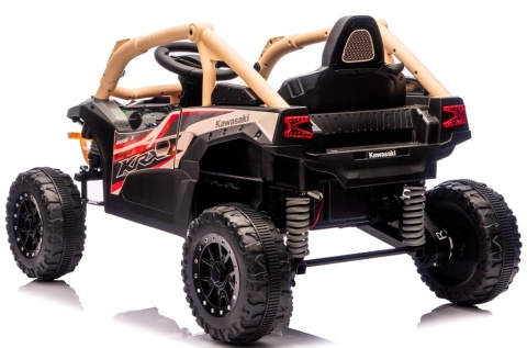 Kawasaki Teryx BEŻOWY Buggy Auto na akumulator 4x4 Koła EVA, Skóra, Pilot RC