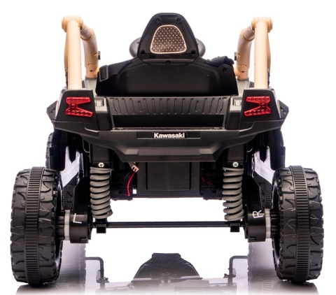 Kawasaki Teryx BEŻOWY Buggy Auto na akumulator 4x4 Koła EVA, Skóra, Pilot RC