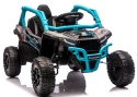 Kawasaki Teryx NIEBIESKI Buggy Auto na akumulator 4x4 Koła EVA, Skóra, Pilot RC