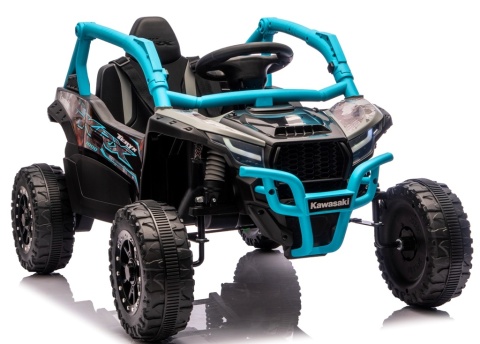 Kawasaki Teryx NIEBIESKI Buggy Auto na akumulator 4x4 Koła EVA, Skóra, Pilot RC