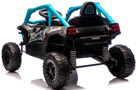 Kawasaki Teryx NIEBIESKI Buggy Auto na akumulator 4x4 Koła EVA, Skóra, Pilot RC