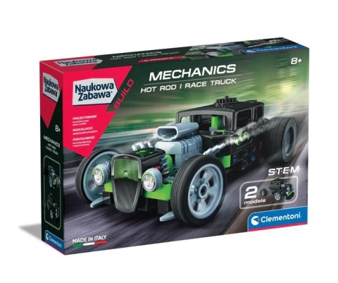 Naukowa Zabawa Klocki Laboratorium Mechaniki Hot Rod i Race Truck Język Polski Clementoni 50792