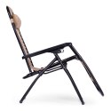 Leżak fotel ogrodowy plażowy regulowane oparcie ZERO GRAVITY MultiGarden - beżowy