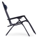 Leżak fotel ogrodowy regulowane oparcie ZERO GRAVITY MultiGarden - niebieski