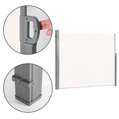 Składana markiza 300x200 cm boczna roleta parawan do ogrodu na taras beżowa MultiGarden