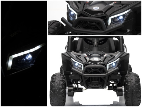 UTV2 Auto na Akumulator BUGGY R-sport CZARNY 4x4 Koła EVA, SKÓRA, Pilot RC