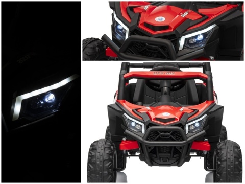 UTV2 Auto na Akumulator BUGGY R-sport CZERWONY 4x4 Koła EVA, SKÓRA, Pilot RC