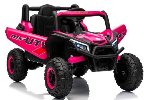 UTV2 Auto na Akumulator BUGGY R-sport RÓŻOWY 4x4 Koła EVA, SKÓRA, Pilot RC