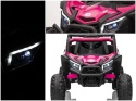 UTV2 Auto na Akumulator BUGGY R-sport RÓŻOWY 4x4 Koła EVA, SKÓRA, Pilot RC