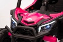 UTV2 Auto na Akumulator BUGGY R-sport RÓŻOWY 4x4 Koła EVA, SKÓRA, Pilot RC