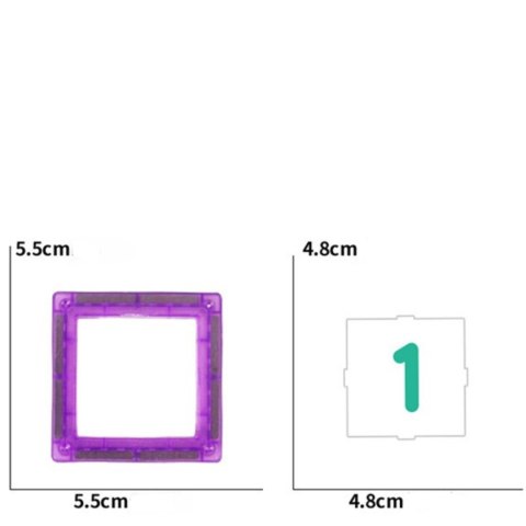 WOOPIE Przestrzenne Klocki Magnetyczne Nauka Liczb 70 Elementów