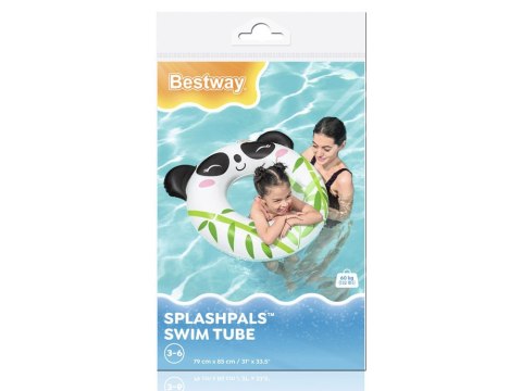 Bestway Dmuchane koło do pływania dla dzieci 60kg MIŚ PANDA 85x76cm 36351