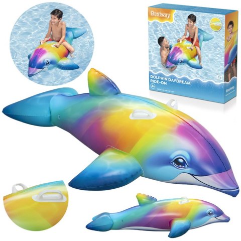 Bestway Dmuchany materac do wody KOLOROWY DELFIN 168 x 66cm 41541