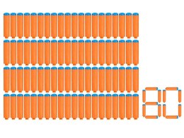 Hasbro Naboje piankowe NERF N1 - zestaw 80 szt. strzałki Dł. 6cm ZA6189