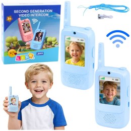 Krótkofalówki Dla Dzieci Wideo Rozmowa Nagrywanie Aparat Niebieskie