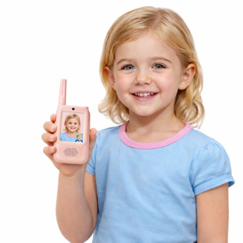 Krótkofalówki Dla Dzieci Wideo Rozmowa Nagrywanie Aparat Różowe
