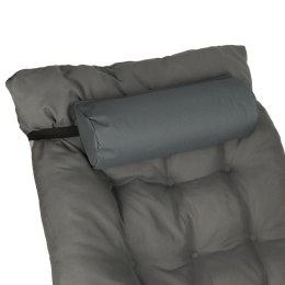 Leżak ogrodowy LUARO fotel składany turystyczny z poduszką szary