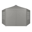 Namiot pawilon ogrodowy handlowy 2x2x2 m z oknami szary MultiGarden