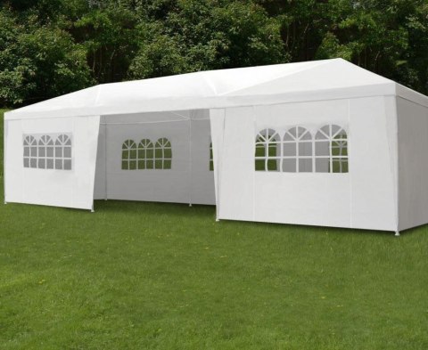 Namiot pawilon ogrodowy handlowy 3x9 m 8 ścianek biały MultiGarden