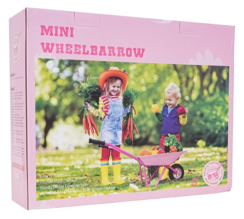 Zestaw Małego Ogrodnika z Taczką Różowy