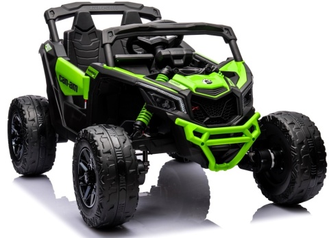 Can Am Maverick ZIELONY 4x4 4x200 WAT Auto na akumulator EVA SKÓRA Pilot Aku LI-ON