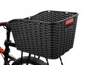 Kosz na rower koszyk rowerowy na bagażnik tylny rattanowy z odblaskiem