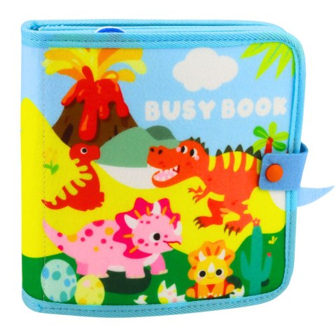 Książeczka Edukacyjna Sensoryczna Filcowa 3D Dinozaury