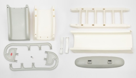 Największa solidna zjeżdżalnia dla dzieci 243cm 014550/22 (beżowo/różowa)