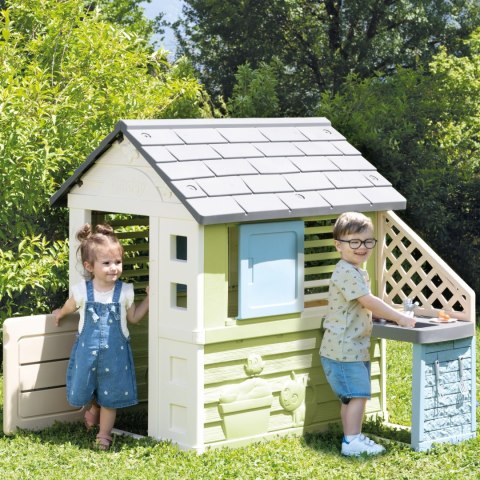 SMOBY Life Domek Ogrodowy PRETTY z Kuchnią + 17 Akcesoriów