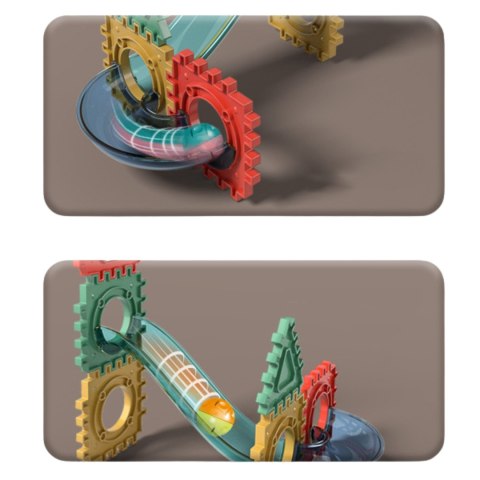 WOOPIE Klocki Magnetyczne Konstrukcyjne 3D Zestaw Edukacyjny Tor Kulkowy 228el.