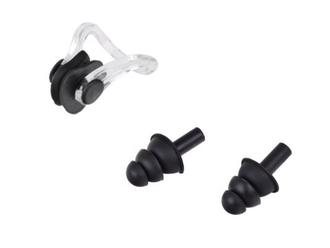 ZESTAW Okulary do pływania UV ANTI-FOG + zatyczki do uszu i nosa SP0792 CY