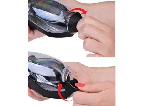 ZESTAW Okulary do pływania UV ANTI-FOG + zatyczki do uszu i nosa SP0792 CY