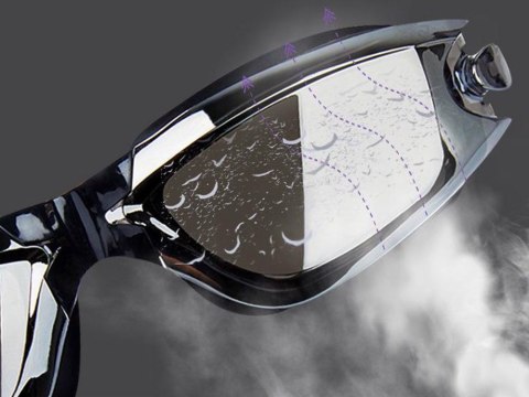 ZESTAW Okulary do pływania UV ANTI-FOG + zatyczki do uszu i nosa SP0792 CY