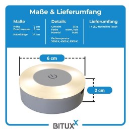 Zestaw 10x Lampka Nocna LED Dotykowa USB - 3 Barwy Światła, Podszafkowa BITUXX