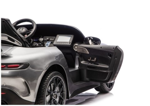 Auto Na Akumulator Mercedes GT63 AMG DK-GT63 24V LCD Cichy Silnik Szary