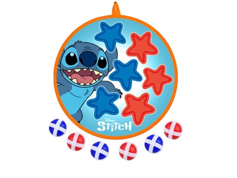 Dwustronna Tarcza na rzep Stitch 36 cm + 6 piłek 4 cm SP0881