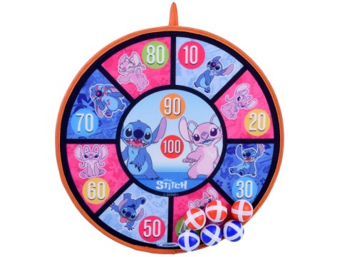 Dwustronna Tarcza na rzep Stitch 36 cm + 6 piłek 4 cm SP0881