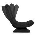 Fotel obrotowy wypoczynkowy regulowany leżanka do salonu czarny ModernHome