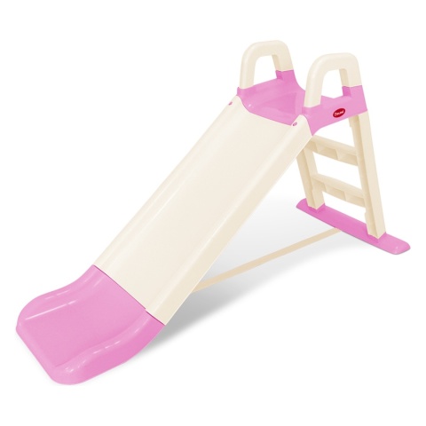Największa Zjeżdżalnia Ogrodowa dla Dzieci XXL 145cm KREMOWO-RÓŻOWA